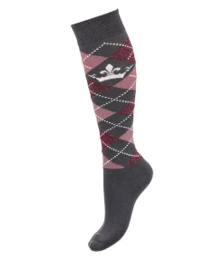 Chaussettes hautes Argyle Glitzer II