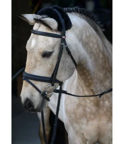 Fourreau de têtière en véritable fourrure d'agneau