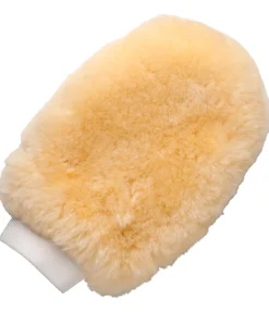 Gant de pansage en véritable fourrure d'agneau