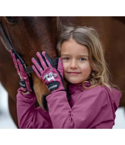Gants d'équitation d'hiver enfant Unicorn