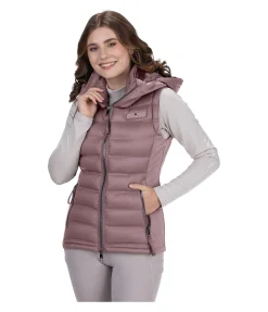 Gilet d'équitation softshell bi-matière à capuche Jessy