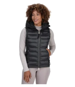 Gilet d'équitation softshell bi-matière à capuche Jessy