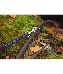 Laisse en cuir avec perles Austin