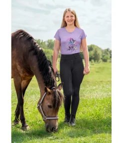 Legging d'équitation hybride à fond intégral grip enfant Eloise