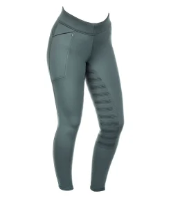 Legging d'équitation taille haute thermique à fond intégral grip enfant Lima
