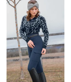 Legging d'équitation thermique à fond intégral grip Amber