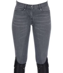 Pantalon d'équitation denim à fond intégral Grip Linea