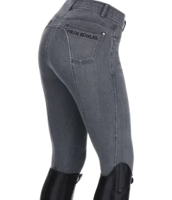 Pantalon d'équitation denim à fond intégral Grip Linea