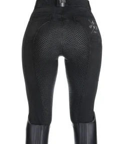 Pantalon d'équitation en jean à fond intégral grip Estelle