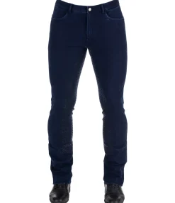 Pantalon d'équitation jodhpur en jean avec fond intégral grip homme Owen