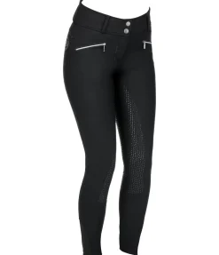 Pantalon d'équitation taille haute shoftshell à fond intégral Grip Ariana