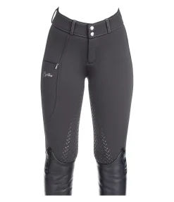 Pantalon d'équitation thermique et hybride à fond intégral grip enfant Talea