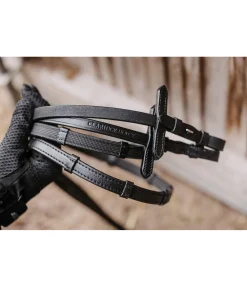 Rênes antidérapantes en cuir Slim Grip