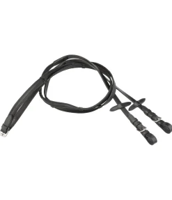 Rênes en cuir de veau gras et souple avec arrêtoirs en cuir