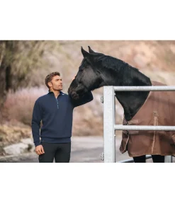 Sweat avec col zippé homme Portland