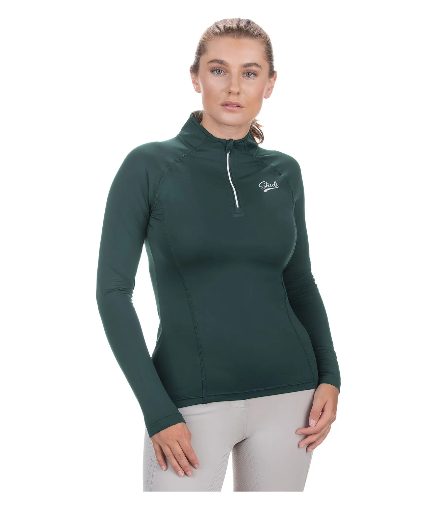 T-shirt technique zippé à manches longues Lea