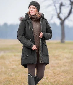 Veste d'équitation bi-matière à capuche Mara