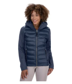 Veste d'équitation softshell bi-matière à capuche Celina