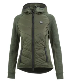 Veste stretch bi-matière à capuche Lene